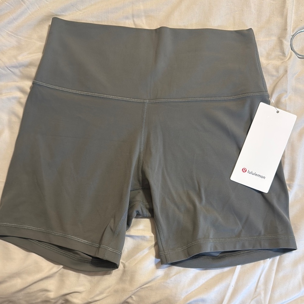 lululemon athletica Gray Bike Shorts High Waist Performance